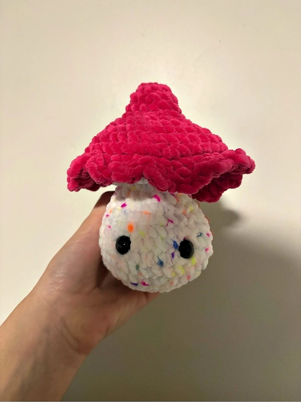 Crochet Fidget Mushroom (Pink)